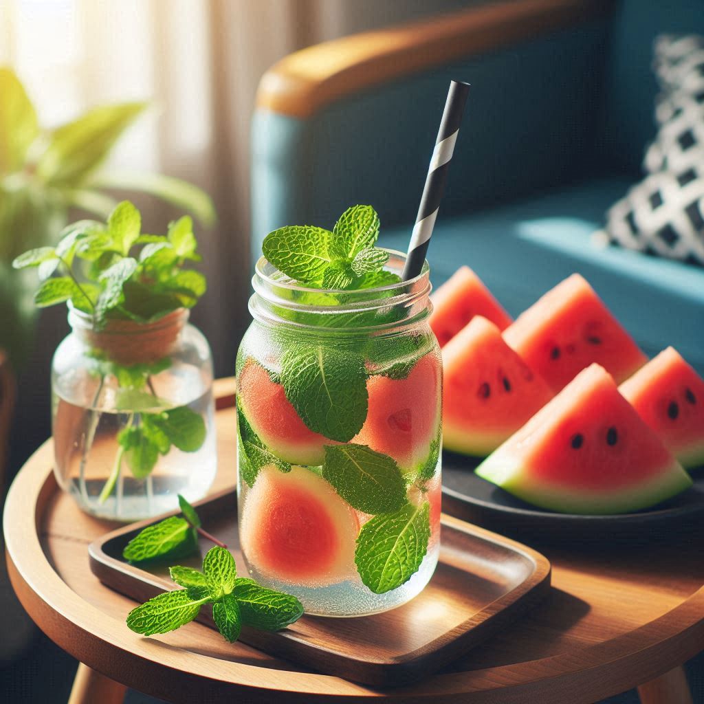 دتاکس برای لاغری که مخلوطی از هندوانه و نعنا