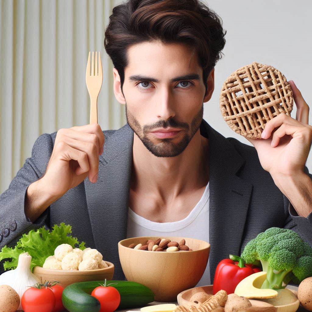 فردی که از رژیم پالئو برای لاغری بهره می برد
