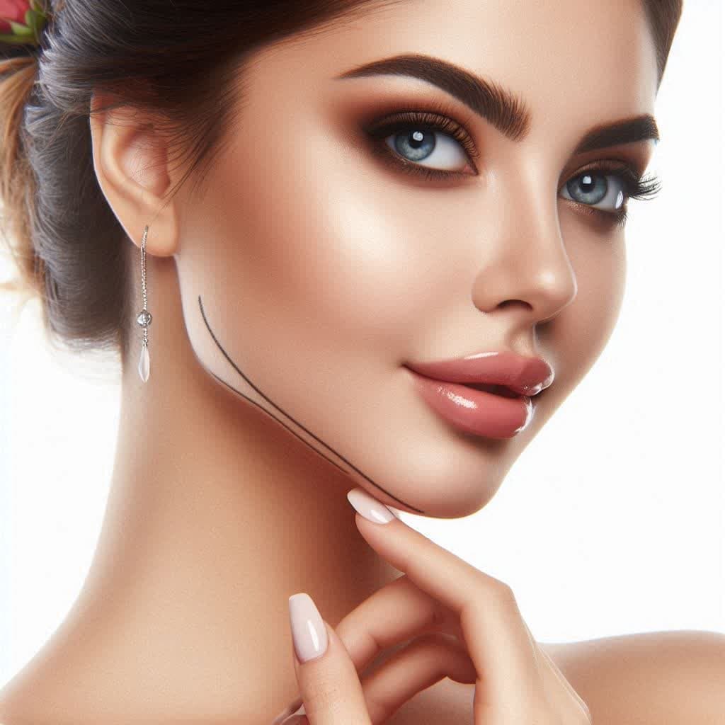 دختری که با نخ و سوزن امبدینگ عمل غبغب انجام داده است
