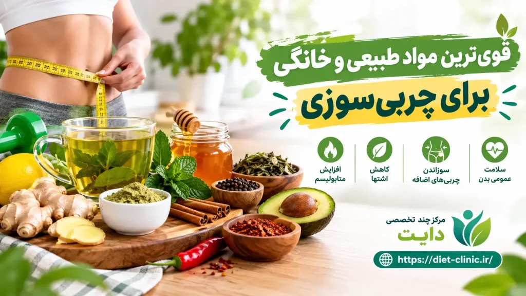 قویترین مواد طبیعی و خانگی برای چربی سوزی شکم و پهلو