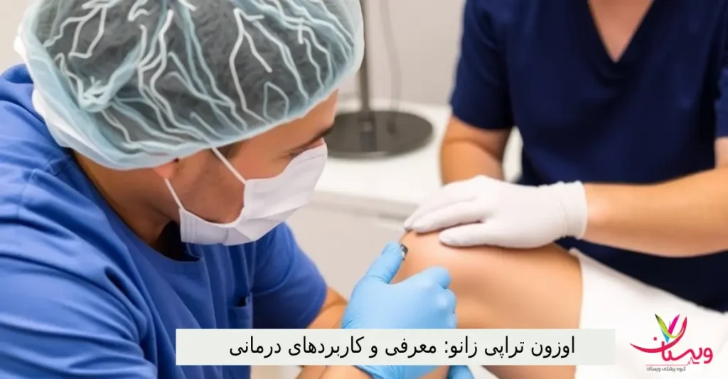 اوزون تراپی زانو: معرفی و کاربردهای درمانی| پرستار و پزشک در حال انجام اوزون تراپی
