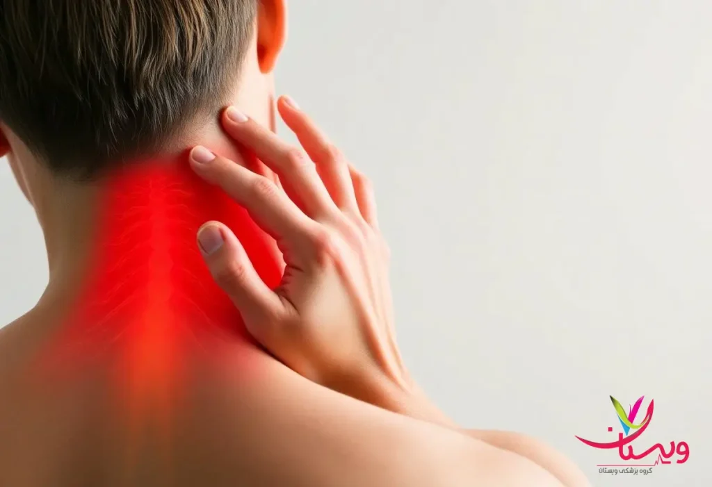 بیمار با درد شدید در گردن